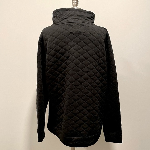Modern Canvas Black Quilted Snap Button Pullover Size XXL - Picture 3 of 6